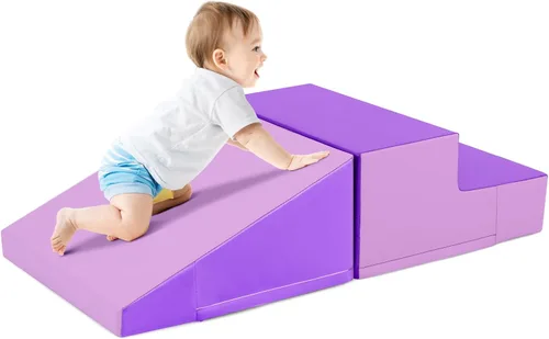 Miniatura 13 de Costzon Juguetes de escalada para niños pequeños, juego suave para gatear, escalar, deslizarse, jugar activo en interiores, 2 bloques de escalada