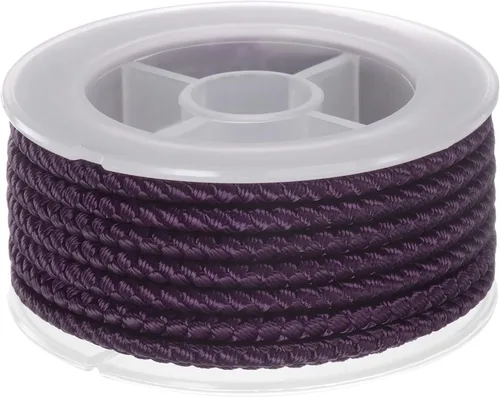 Miniatura 43 de HARFINGTON Cordón de hilo de nailon para cuentas de 0.063 in, cuerda de nailon trenzado extrafuerte para manualidades, pulseras, joyería, Negro