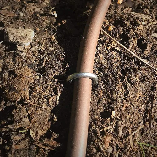 Miniatura 4 de AAGUT Grapas de jardín para jardín Estacas de manguera de goteo galvanizadas de 6 pulgadas