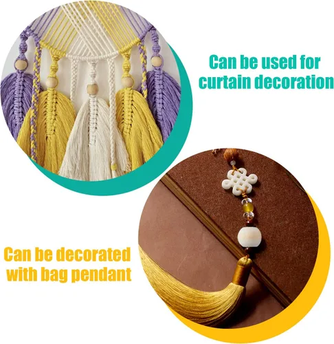 Miniatura 6 de Cuentas espaciadoras de madera natural, 100 cuentas de tubo sin terminar de agujero grande para decoraciones hechas a mano, pulseras, colgantes