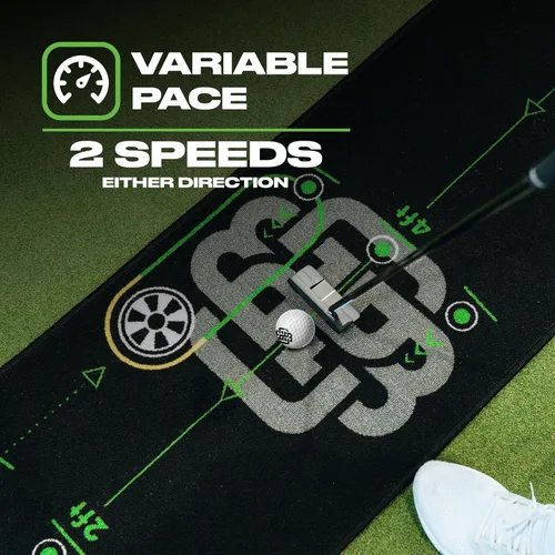 Miniatura 4 de Back 2 Basics Tapete de Putting de Golf de 10 pies - Green de Putting Interior Premium, Putting de Golf Realista para Entrenamiento - Tapete de Negro