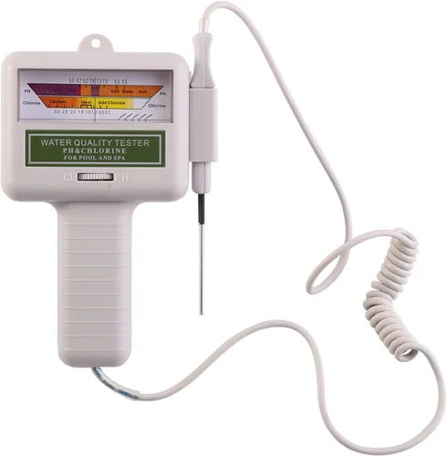 Probador digital de agua, lector digital de tiras de prueba para pruebas de agua de piscina y spa, kit de probador de bolsillo de pH hermético PH60