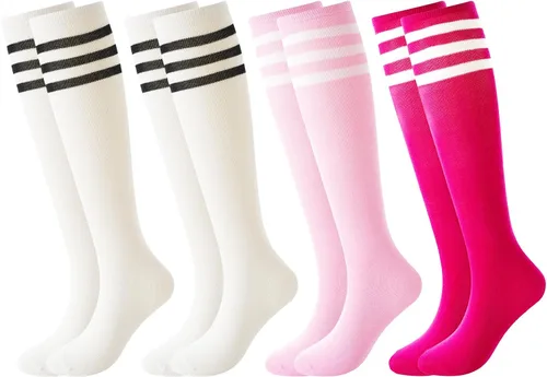 BONANGEL Kids Soccer Socks 6-8 Years Old, Boys Girls Knee High Athletic Sports Football Baseball Socks 8-10 10-12 Years