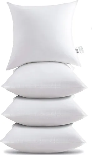 Miniatura 10 de HITO 12x20 Insertos de almohada (Juego de 2) - Fundas de almohada decorativas 100% algodón con relleno de alternativa al plumón, color blanco