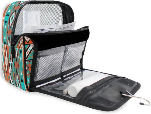 Miniatura 7 de Neceser colgante con calavera, piña, arco iris, baloncesto, portátil, para viajes, cosméticos, maquillaje, baño, ducha, afeitado, bolsa organizadora