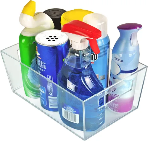 Miniatura 7 de Azar Displays 556237 - Organizador grande de plástico transparente con asa, almacenamiento de despensa, organizador de cocina y refrigerador
