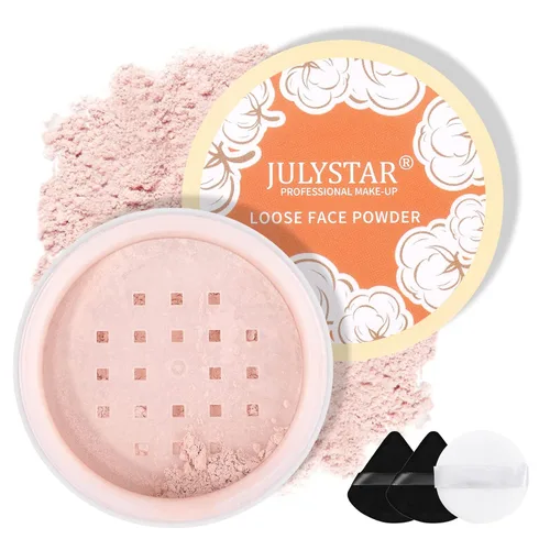 Miniatura 9 de Polvo de cara suelta de ajuste rosa, control de aceite minimiza los poros, maquillaje suelto para hornear cara, polvo fijador de maquillaje, acabado