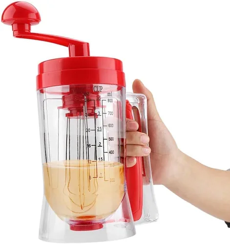 Miniatura 7 de Dispensador de masa, ABS manual de mano para panqueques magdalenas mezclador de masa dispensador licuadora máquina herramienta para hornear
