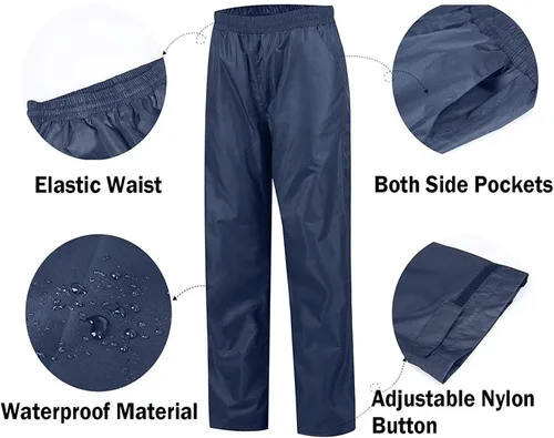 Miniatura 6 de SWISSWELL Traje de lluvia para hombre, impermeable, ligero, con capucha, para golf, senderismo, viajes, correr