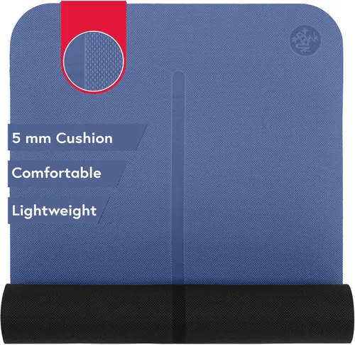 Miniatura 5 de Manduka Begin Yoga Mat 68" - 5mm de acolchado Cómoda, ligera y reversible con raya de alineación Económica 68 x 24 pulgadas