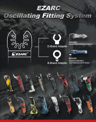 Miniatura 6 de EZARC Hoja oscilante de diamante, hojas de sierra oscilante de alcance extra largo para herramienta multiusos, para eliminación de lechada, limpieza