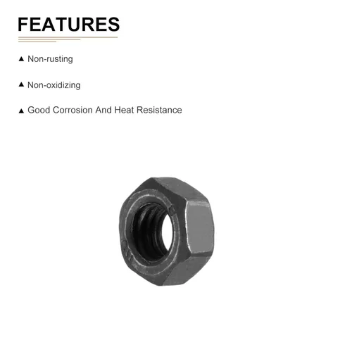Miniatura 3 de DTGN Tuercas hexagonales M6x1mm (DxP), paquete de 50, buenas para reparación de garaje en casa, tuercas hexagonales chapadas en zinc de acero al