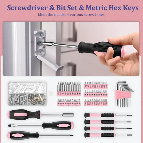 Miniatura 4 de Sundpey Kit de herramientas para el hogar 281 piezas - Juegos de herramientas de reparación general para el hogar y el automóvil - Juego completo