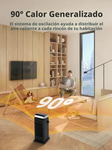 Miniatura 3 de BREEZOME Calentador de espacio, calentadores de calentamiento rápido de 1500 W para uso en interiores, calentadores eléctricos de cerámica