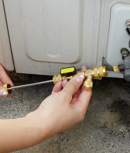 Miniatura 6 de Herramienta de extracción de núcleo de válvula HVAC WADEO, removedor de núcleo de válvula con 10 núcleos de válvula, 5 tuercas de latón y 2