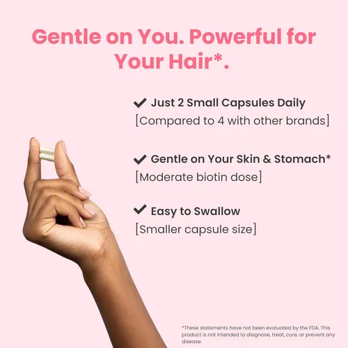Miniatura 5 de Vitaminas para el crecimiento del cabello con biotina, probado, para cabello, piel y uñas, mujeres y hombres, aborda deficiencias de vitamina que
