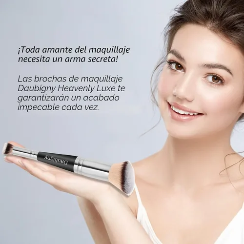 Miniatura 5 de Daubigny Brochas de maquillaje de doble punta, cepillo corrector perfecto para cualquier aspecto, cepillo de lujo premium redondeado cónico