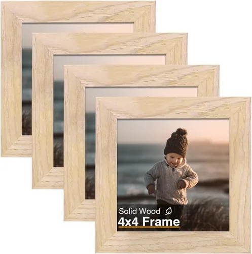 Miniatura 131 de KINLINK 3.5x5 Picture Frame, Ash Black Solid Wood Frame with Plexiglass for Table Top and Wall Mounting, Photo Frame for Horizontal or Vertical