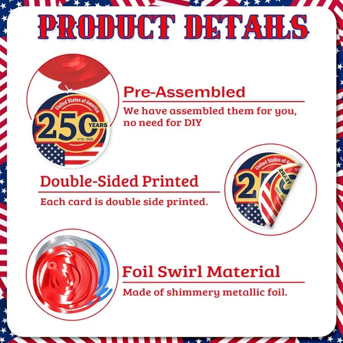 Miniatura 5 de 6 7 Birthday Hanging Swirl Decorations, 30Pcs Six Seven Party Ceiling Streamers for 6 7 Meme Ice Cream Birthday Party Supplies