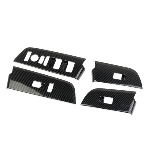 Miniatura 5 de crosselec Cubierta del panel del interruptor de elevación de ventana de fibra de carbono para Honda Pilot 2023-2026