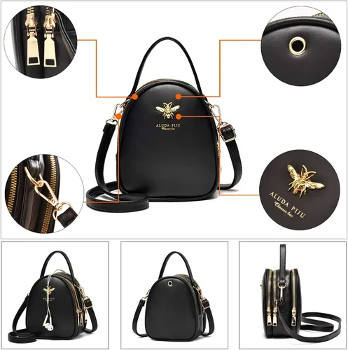 Miniatura 3 de Bandolera pequeña bolsa elegante estilo mensajero cartera bolsa de mano para mujer