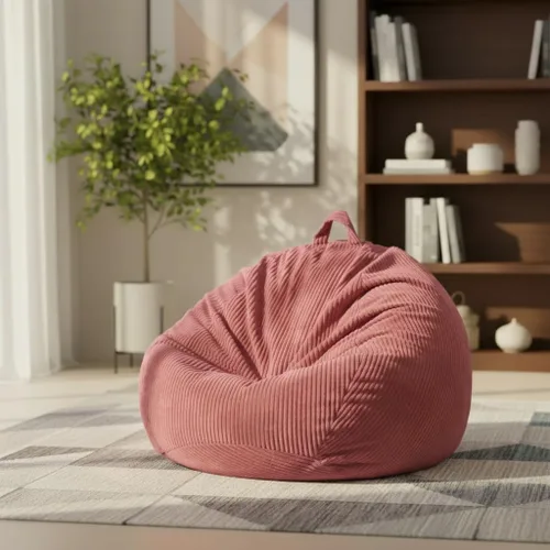 ZhenLives Funda para puf de almacenamiento de animales de peluche, solo funda (sin relleno), organizador de juguetes de pana, para asiento con cojín