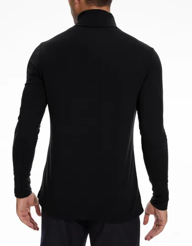 Miniatura 2 de Camisetas de manga larga para hombre, cuello alto, ajustadas, ligeras, básicas, clásicas, sin botones
