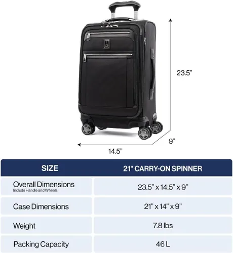Miniatura 6 de Travelpro Platinum Elite-Softside - Maletas expansible con ruedas giratorias, Espresso intenso), 409186104