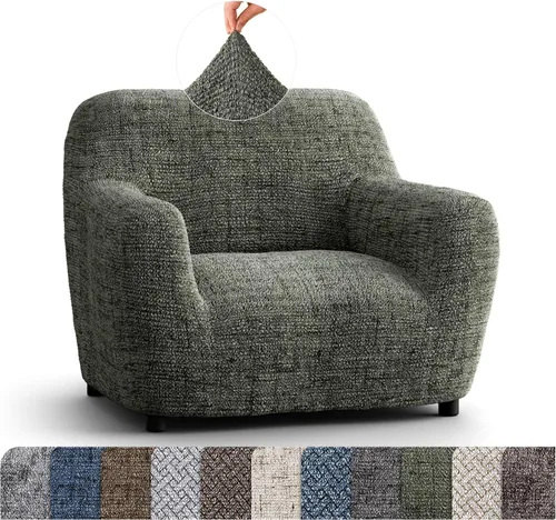 Miniatura 48 de PAULATO BY GA.I.CO. Funda para silla – Funda elástica para sillón – Funda de sillón para mascotas y niños – Fundas suaves para silla – Protector