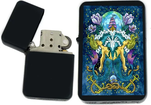 Miniatura 10 de Signos del zodiaco, símbolos del horóscopo, colección de iconos de astrología, infinito negro mate a prueba de viento, encendedores (Virgo) - Regalo