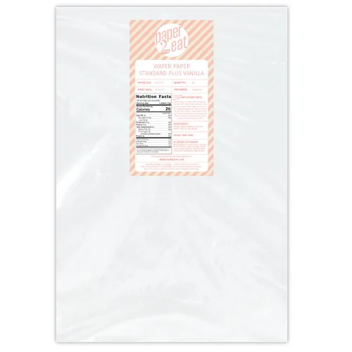 Hojas de Papel Oblea Comestible Imprimible de paper2eat (0.40 mm - 25 hojas/Vainilla)