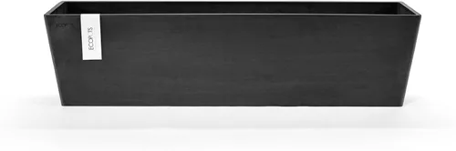 Miniatura 12 de Ecopots Bruges - Maceta compuesta rectangular moderna y duradera para interiores y exteriores, a base de reciclaje, color gris oscuro, 17.75 pulgadas