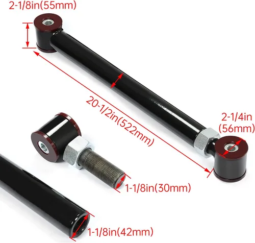 Miniatura 2 de Kojem Brazos de control inferiores superiores delanteros de 0 a 6 pulgadas, ajustables, compatibles con Dodge Ram 1500 2500 3500 4x4 1994-2009, 4