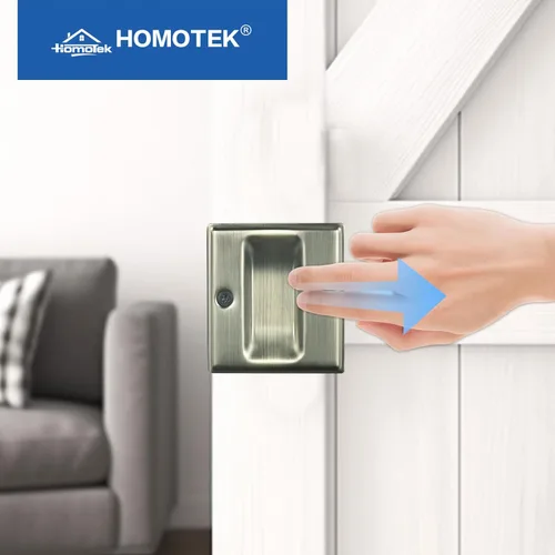 Miniatura 6 de HOMOTEK Tirador de puerta de bolsillo de privacidad sin placa de interruptor. Reemplaza los accesorios deslizantes de pasaje viejos o dañados sin