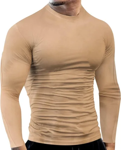 Camisetas de compresión para hombre, manga larga, atléticas, para entrenamiento, muscular, camisetas de gimnasio, para correr y secar