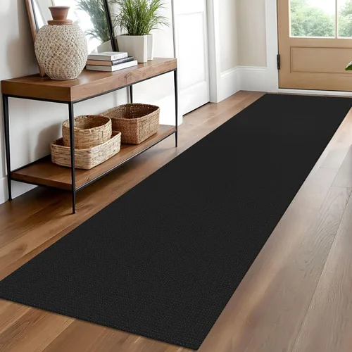 Miniatura 55 de EARTHALL Alfombra de pasillo 3x14 pies, alfombras lavables extra largas para pasillos, tejidas, antideslizante, alfombra trenzada para entrada