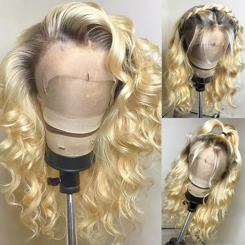 Miniatura 13 de ANDRIA Pelucas de encaje frontal de 13 x 4 pulgadas, densidad del 200 %, peluca frontal de encaje prearrancada, pelucas sin pegamento, pelucas