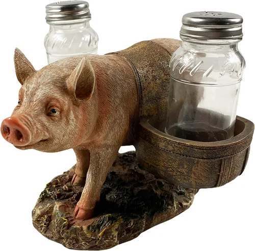 Miniatura 8 de Urbalabs - Salero y pimentero de 8 puntos, cabaña de campo occidental, cazador de ciervos, vaqueros, cañero, cocina, rancho, decoración rústica