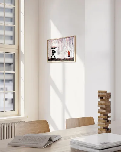 Miniatura 6 de HAUS AND HUES Banksy - Póster de Banksy con diseño de graffiti de lluvia colorida para decoración de pared de Banksy póster de Banksy pintura