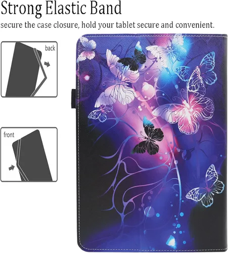 Miniatura 3 de Funda universal para tablet Android de 7 8 pulgadas, Dluggs soporte de visualización multiángulo con funda y correa de mano para tablet de 7.0-8.5