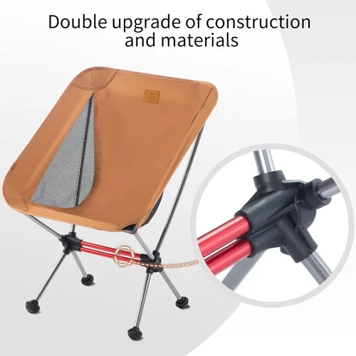 Miniatura 6 de Naturehike YL08 Silla de Camping Ultraligera, Silla de Mochilero Portátil de 2.38 LBS con Pies Anti-Hundimiento, Silla de Campamento de Senderismo