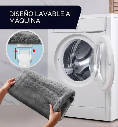 Miniatura 6 de Geniani - Almohadilla térmica eléctrica para alivio del dolor de espalda y calambres, apagado automático, almohadilla térmica suave para terapia