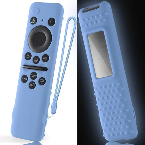 Funda de silicona para Samsung BN59-01455a BN59-01432J Samsung Solar Cell Remote Control Cover 2023 8K Neo QLED HDR Smart TV Funda de silicona (azul