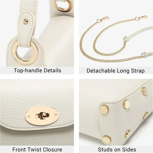 Miniatura 6 de VONMAY Women Small Crossbody Bag Studded Evening Bags Clutch Purse Mini Satchel Handbag for Wedding Prom Cocktail Party