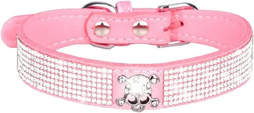 Miniatura 32 de Lindo collar para perro con diamantes de imitación brillantes, elegante collar de cristal diamante con purpurina bonita joya suave collares