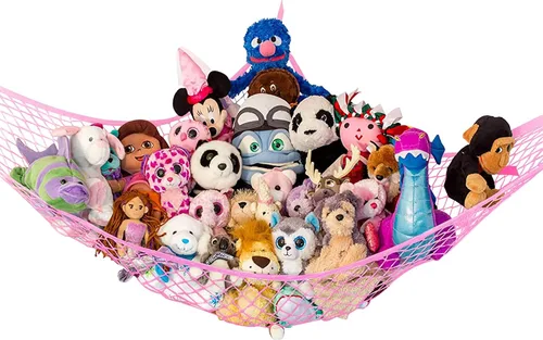 Miniatura 10 de Lilly's Love Hamaca para animales de peluche, organizador colgante de esquina, almacenamiento de juguetes, red de almacenamiento de animales