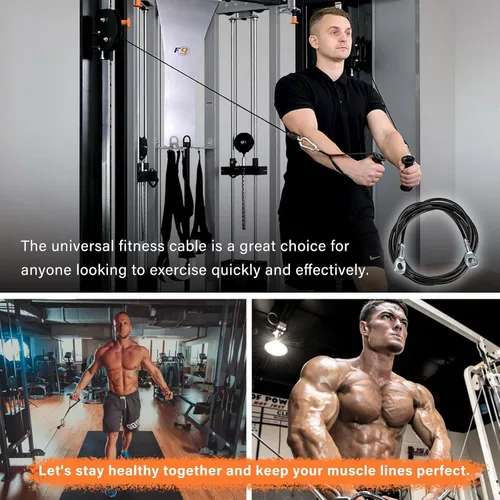 Miniatura 7 de Cable de fitness de 79 pulgadas compatible con todos los modelos de gimnasio 1000, 1500, 2000, 3000, XLS, cable de polea de fitness, cable