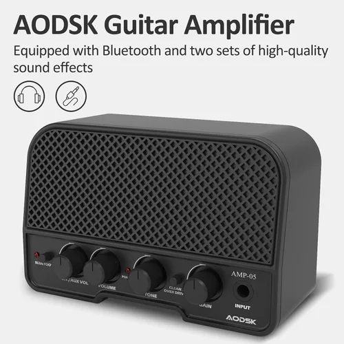 Miniatura 6 de AODSK - Guitarra eléctrica con amplificador, kit para principiantes de 39 pulgadas de cuerpo sólido de tamaño completo, todos los accesorios
