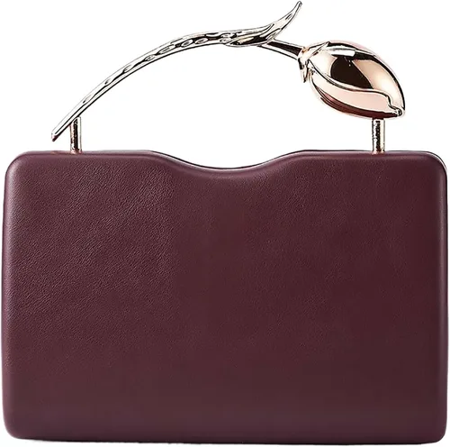 Miniatura 26 de Bolso de mano de piel sintética desmontable con cadena cruzada, bolso de noche, bolso de mano para mujer, formal, boda, fiesta, baile de graduación