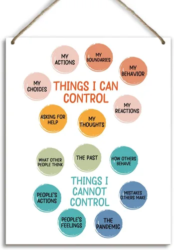 Miniatura 11 de Terapia de salud mental para oficina, decoración de pared colgante de madera, energía positiva, afirmaciones positivas, decoración de pared